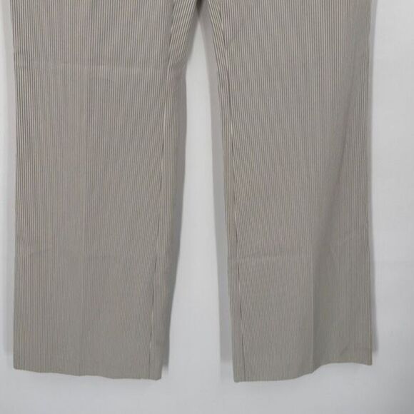 Express Editor Gray Striped Flare Wide Leg Trouser Pants Size 4 Career Corporate - Picture 8 of 16